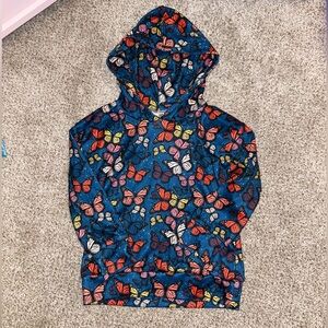 Girls Lightweight Butterfly Hoodie Sweatshirt 5/6
